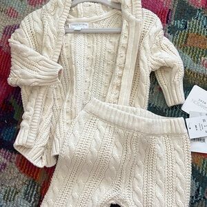 Cable Knit Sweater and Pants Set
